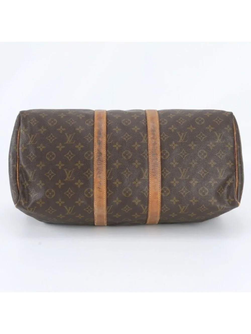 Louis Vuitton Monogram Keepall 45 Leather Boston Bag Tote